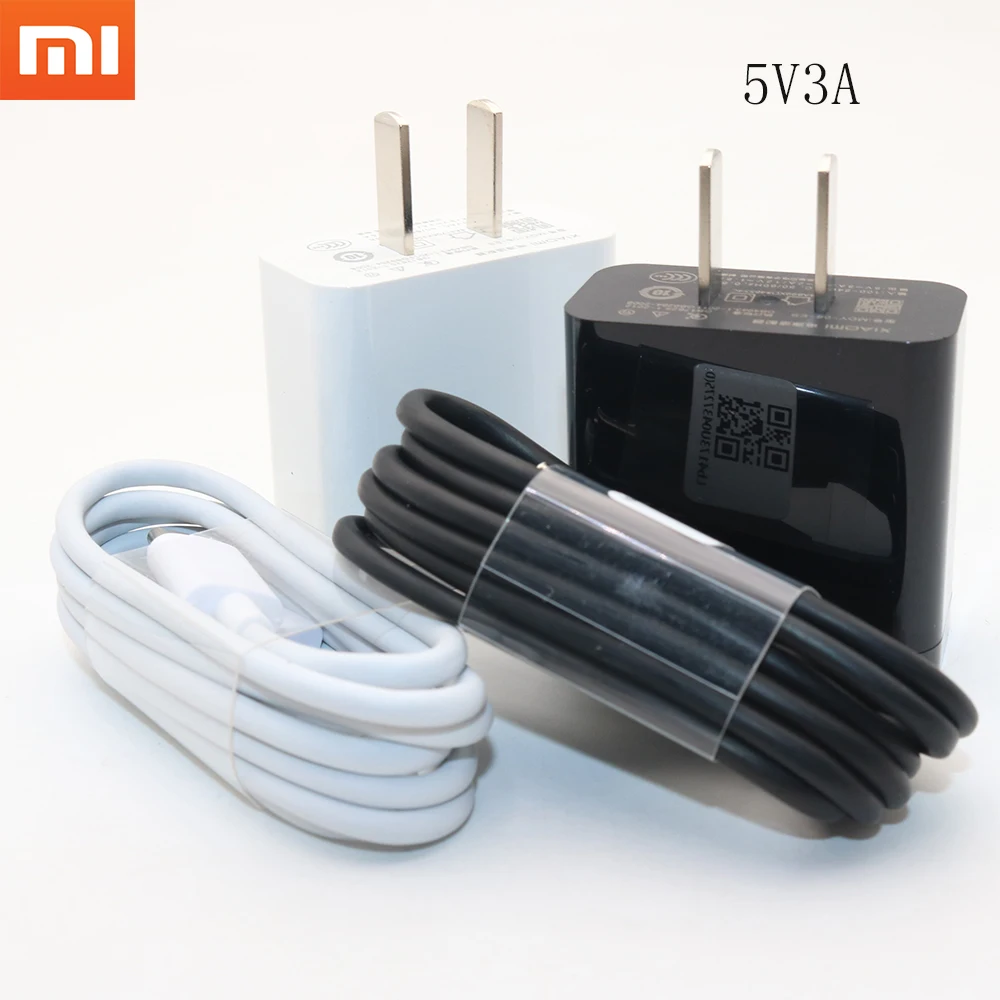 

Original XIAOMI Charger EU US Plug QC3.0 Fast Adapter 5V 3A,Type C Cable For Mi 9 8 SE 6 A1 6X 5S 5X 5C plus MIX Mix2 2S Note 3