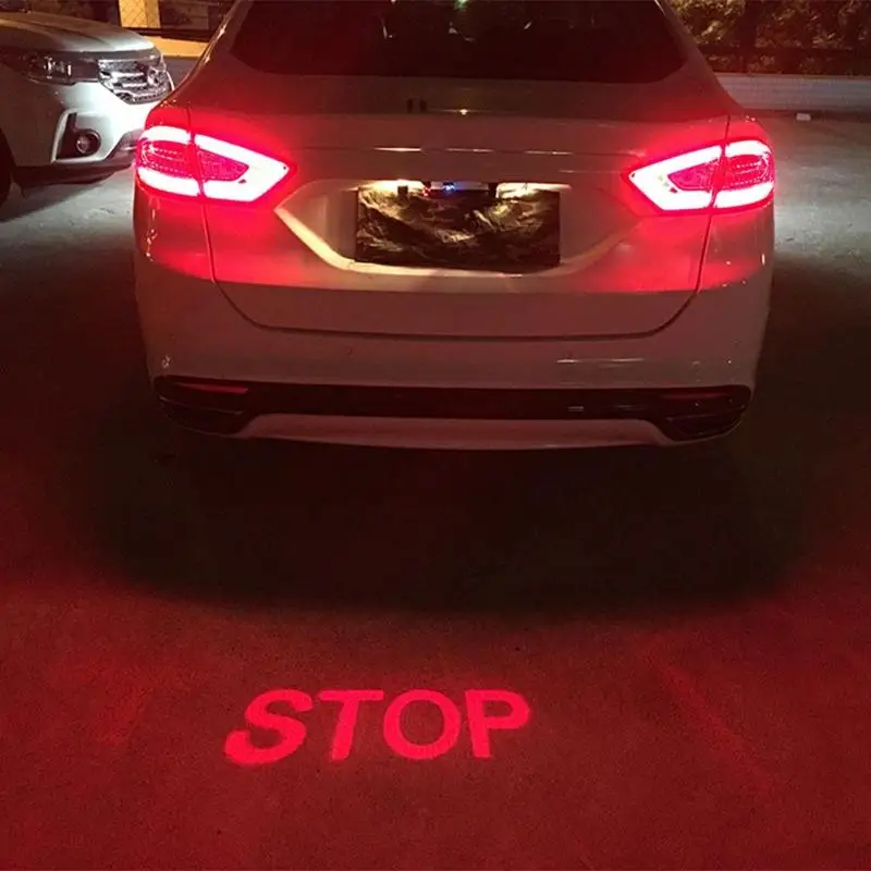 

VODOOL Car Anti-collision Laser Fog Light Auto Anti-fog Parking Stop Braking Signal Indicators Car LED Warning Light Car Styling