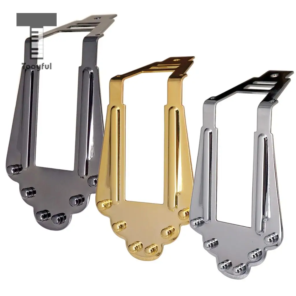 Tooyful 6 Strings Tailpiece Bridge for Jazz Archtop Electric Acoustic