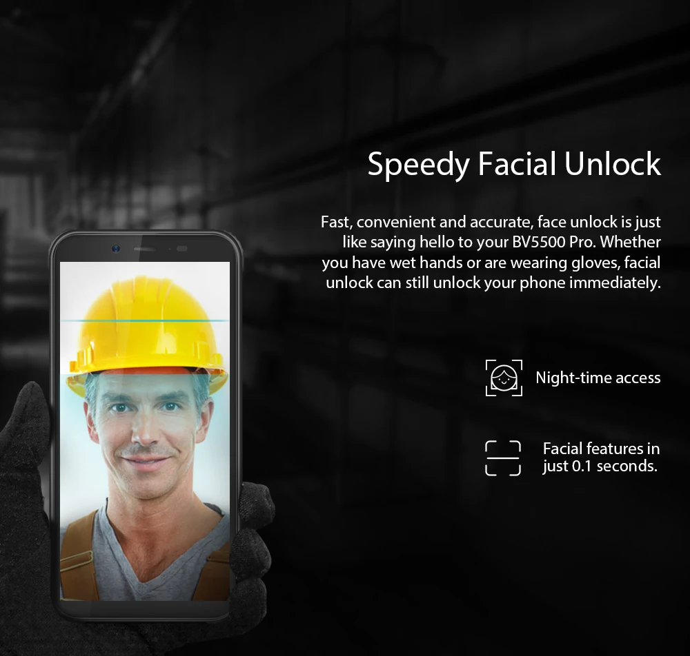 Смартфон Blackview BV5500 Pro 4G IP68 3 + 16 ГБ 5 дюйма 18:9 4400 мА · ч MT6739V Android 9 0|Смартфоны| |