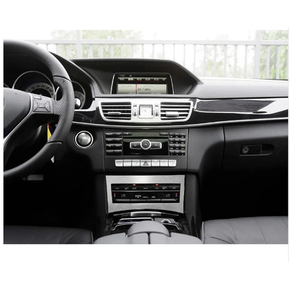 Для Mercedes W212 Benz e-класс E200 E260 E300- Алюминиевый центр управления кондиционер Переключатель Крышка отделка автомобиля-Стайлинг