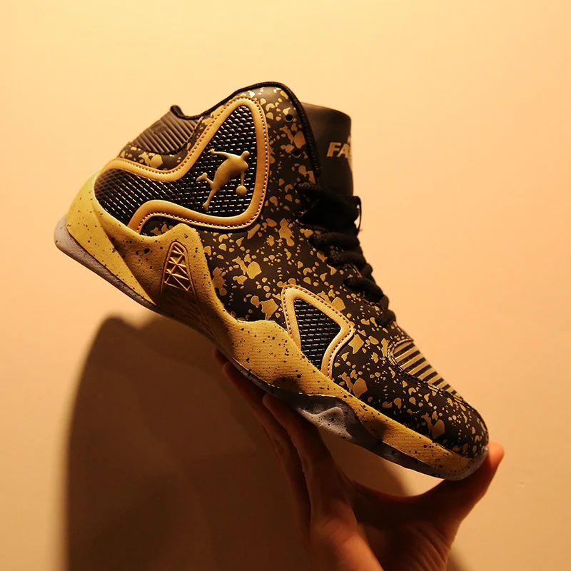 Top del alto Zapatillas Baloncesto Zapatillas tamaño 37-45 auténtico cuero negro-oro Baloncesto Zapatillas De Baloncesto Top del alto Zapatillas Baloncesto Zapatillas tamaño 37-45 auténtico cuero negro-oro Baloncesto Zapatillas De Baloncesto