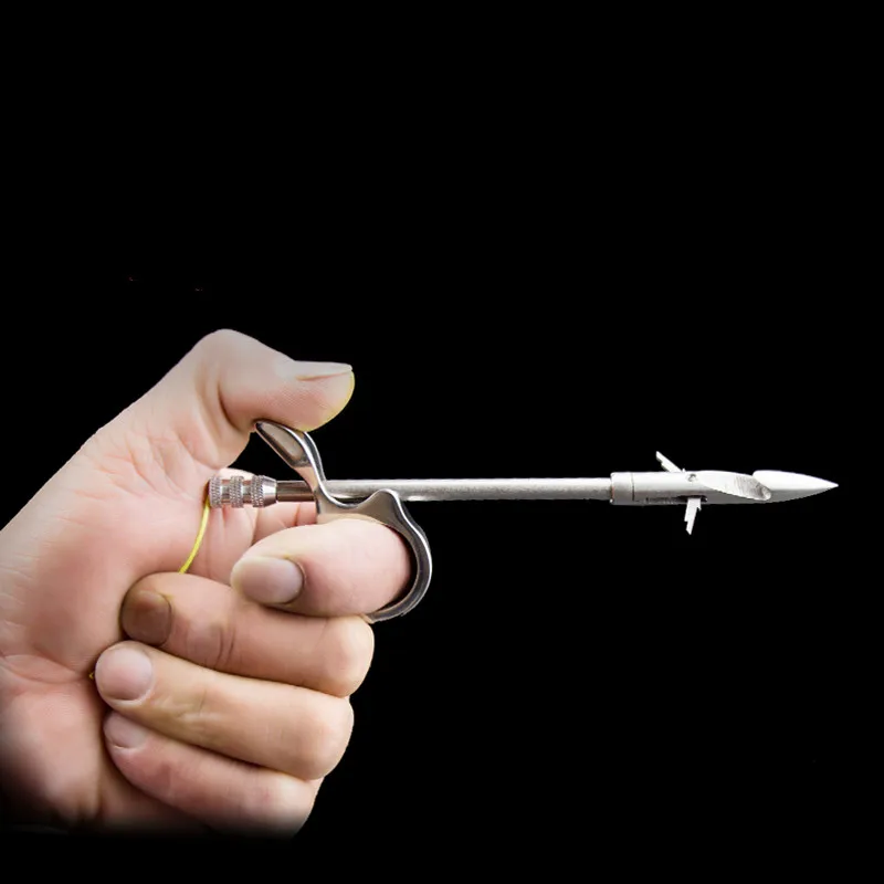 

Stainless steel slingshot shooting fish shooting finger fishing dart hunting fishing ring to protect fingers