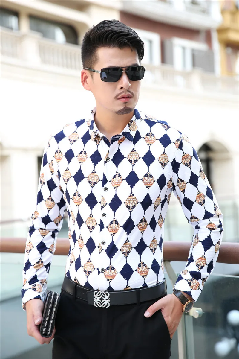 

Autumn High Quality New Plaid Shirt Men Plus Size 3XL 4XL 5XL 6XL 7XL Grid Fashion Casual Long Sleeve Shirt Men