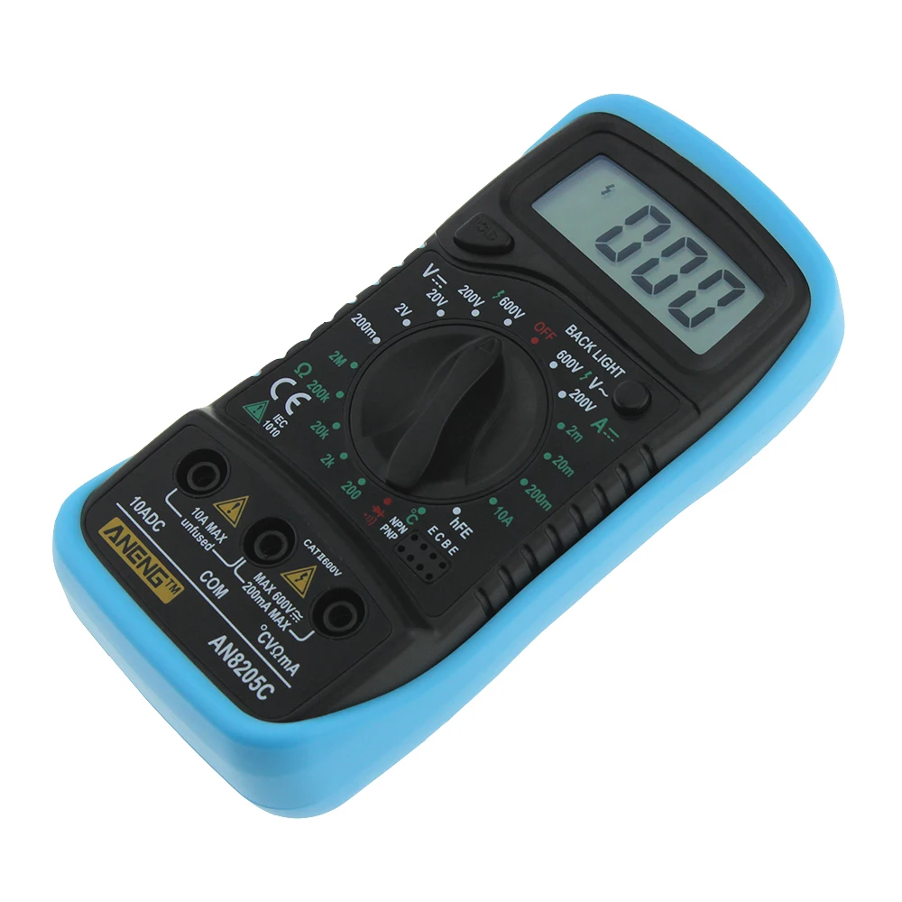 ANENG AN8205C Мини цифровой мультиметр портативный мультиметр AC/DC измеритель напряжения Амперметр Сопротивление температура тестер