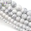 4/6/8/10/12mm Second Generation White Howlite Beads for Jewelry Bracelet Making Round Loose Beads Strand 15'' ► Photo 3/5