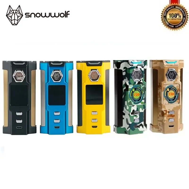 100% Оригинальные сигелеи Snowwolf VFeng 230 W мод Большой OLED дисплей со светодиодной