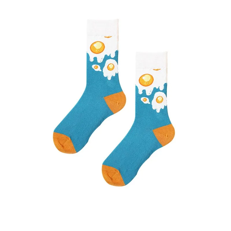 [EIOISAPRA]Outdoor Personality Street Trend Men Women Socks Fashion Hip Hop Funny Socks Jacquard Antiskid Skateboard Happy Sock