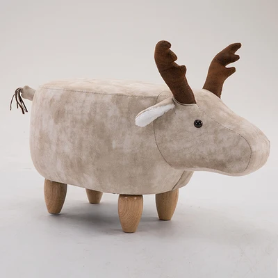 Creative Deer Change Shoes Solid Wood Storage Low Stool Sofa Bench Test Shoes Stool Creative Small Stool Children Furniture - Color: Style11