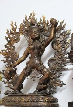 

25" Tibet Buddhism Bronze Buddhism Tantra Vajrayogini Vajravarahi Buddha Statue