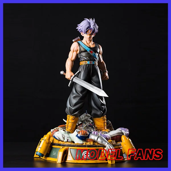 

MODEL FANS INSTOCK Dragon Ball Z 50cm Future Trunks Destruction Frieza gk resin statue contain led light figure for Collection