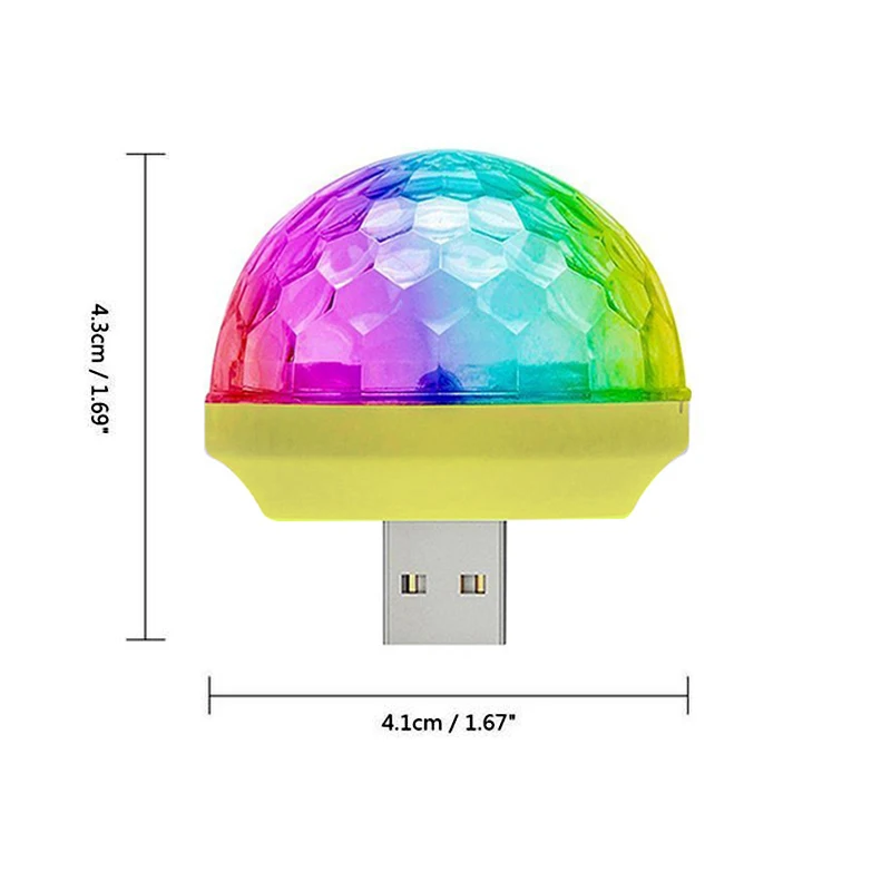 Голосовое управление маленький магический шар лампа RGB мобильный телефон usb кристалл магический шар сценическая лампа 3 Вт мини красочный dj маленький магический шар