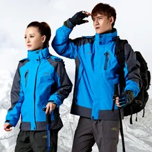 Outdoor clothing waterproof windproof hiking three-in thermal plus size 7xl outdoor jacket =YcfM5