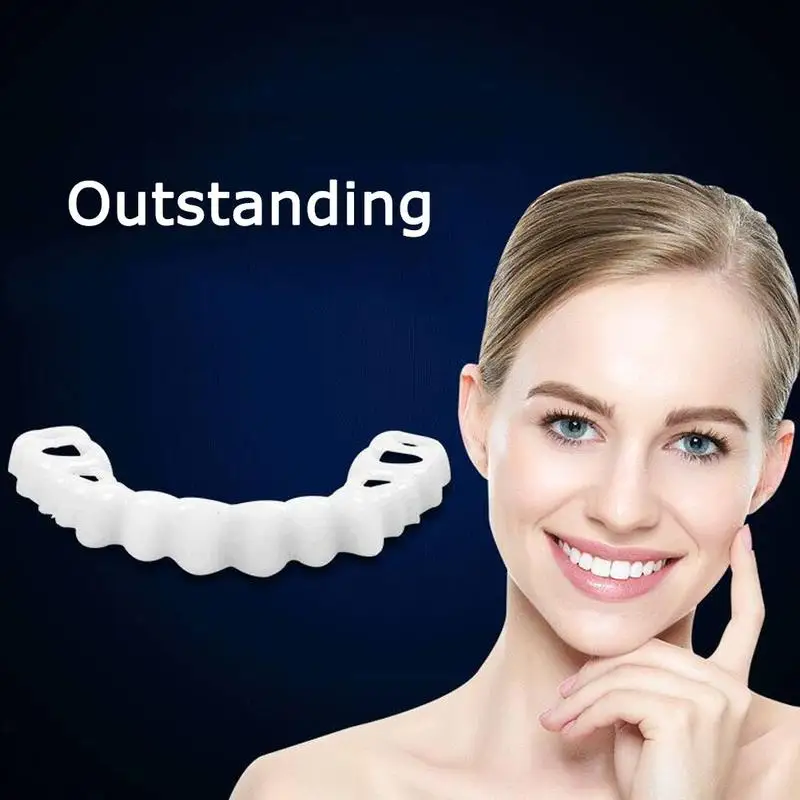 

Smile Denture Fit Flex Cosmetic Teeth Denture Comfortable Veneer Cover Teeth Whitening Snap On Smile Teeth