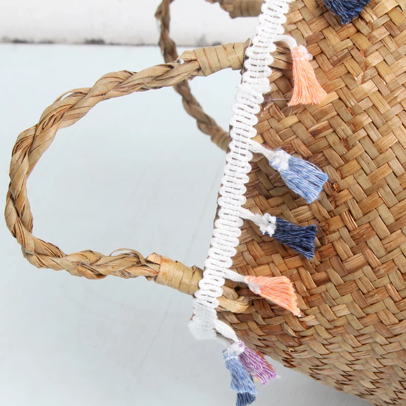 DIY مكرميه الزخرفية سلة التخزين الخوص الزخرفية أصيص أزهار الحديقة سلات من القش المنزل المنظم سلة DIY مكرميه الزخرفية سلة التخزين الخوص الزخرفية أصيص أزهار الحديقة سلات من القش المنزل المنظم سلة