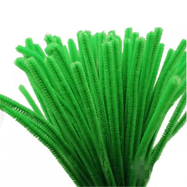 green 50pcs 50 шт. плюшевые палку помпоном DIY рукоделия ручной работы палочки Декор ремесла материалы плюшевые игрушки для малышей Скрапбукинг аксессуары - Цвет: green 50pcs