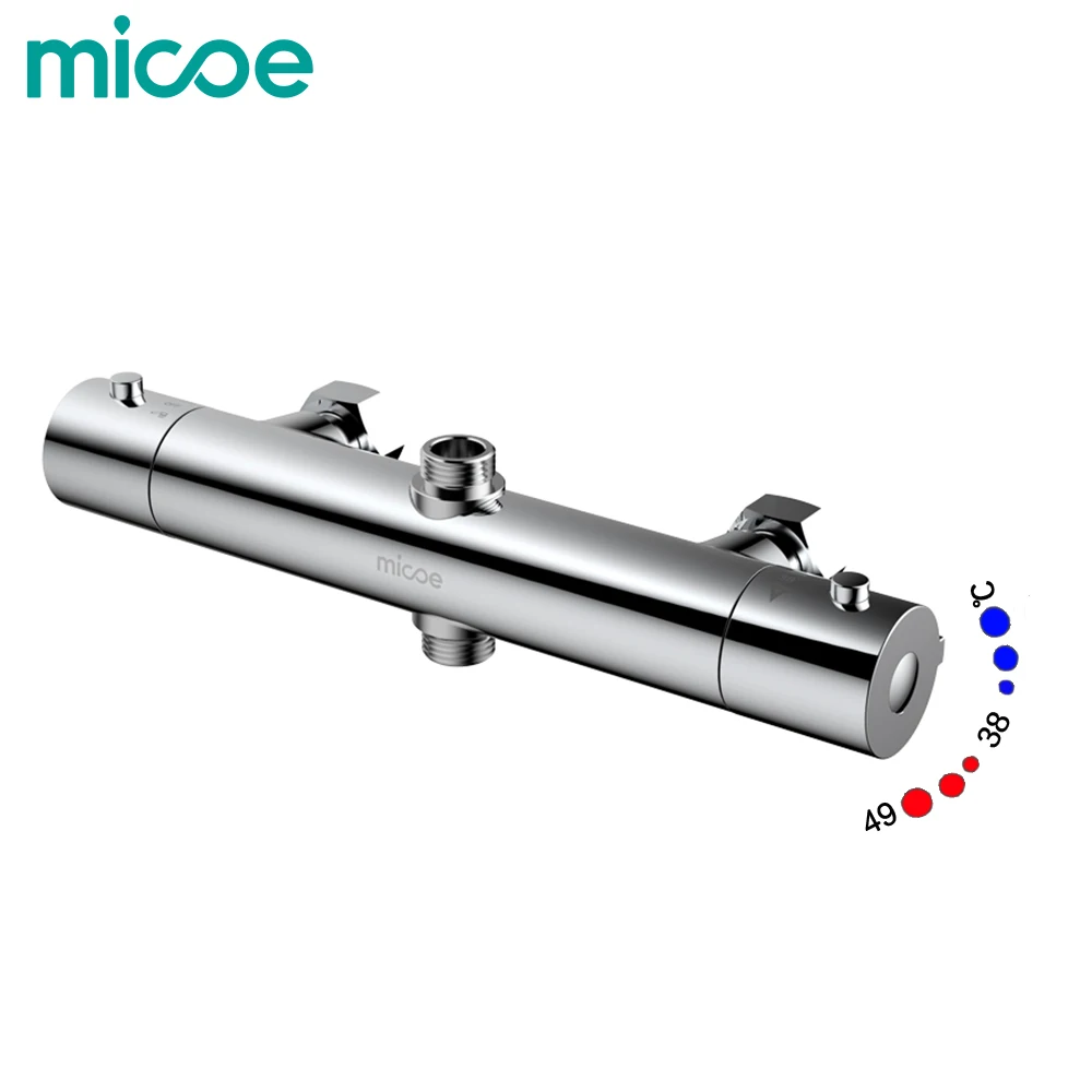 MICOE смеситель для душа тропический душ термостатический смеситель термостат Полный медный 38 градусов для интеллектуального для термостат - Цвет: M-C105