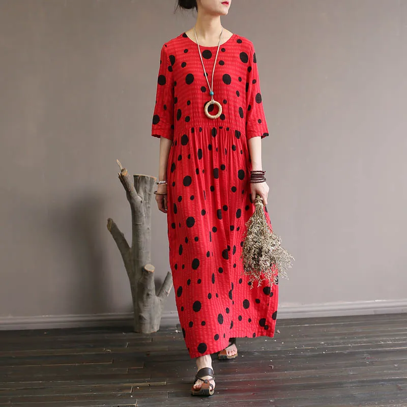 Новое летнее женское платье RedColor оборками платья О-образным вырезом Половина рукава Высокая Талия Лето Для женщин Винтаж свободные