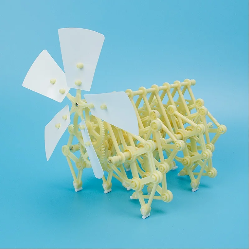 Kids DIY Toy Gift Educational Toy Wind Power Bionic Mechanical Beast Model 
