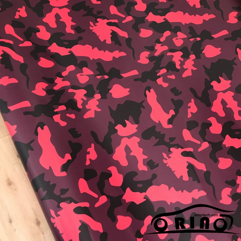 Black Red Camo Vinyl Film-2