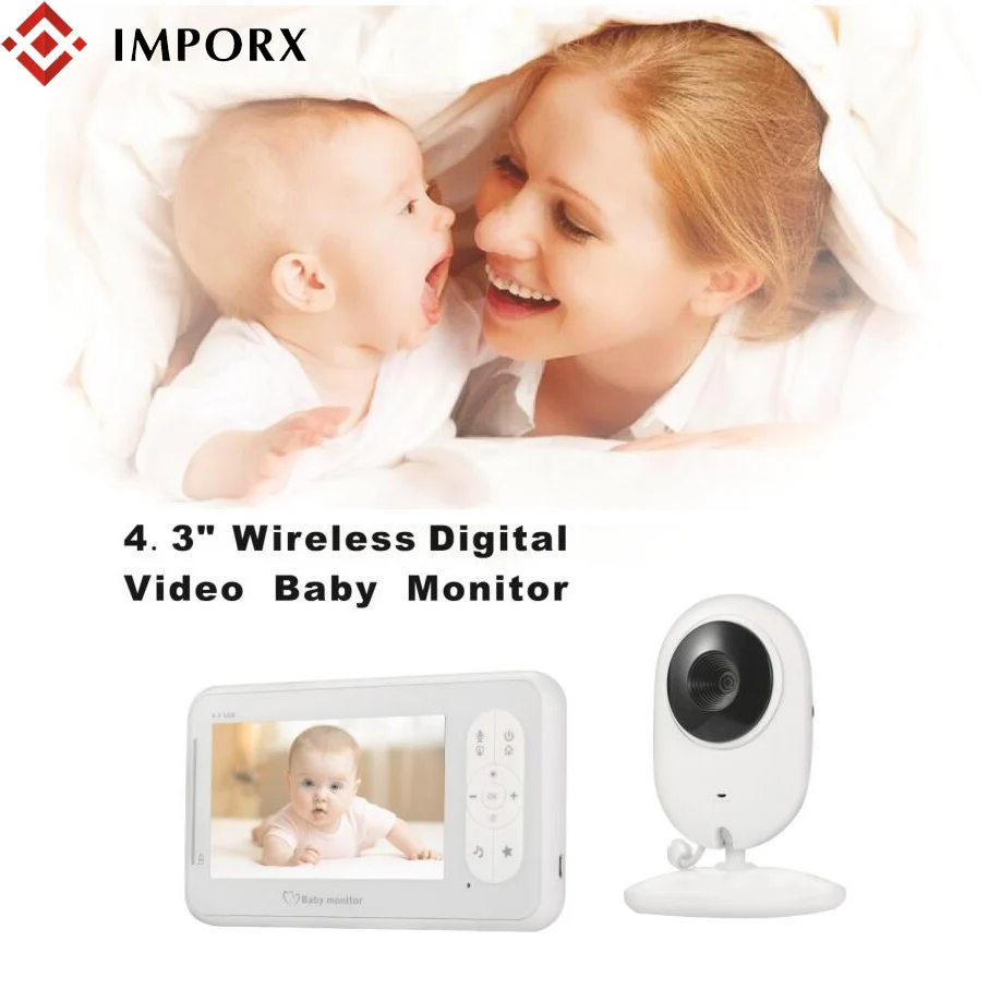 

IMPORX 4.3 Inch Wireless LCD Audio Video Baby Monitor IR Night Vision 2 Way Talk Temperature Monitoring Portable Baby Camera