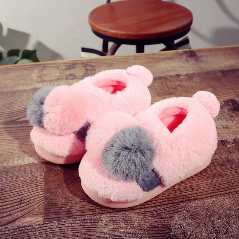 

Children slippers shoes winter/autumn kids girls cotton shoes baby boys home slippers non-slip indoor child shoes velcet warm