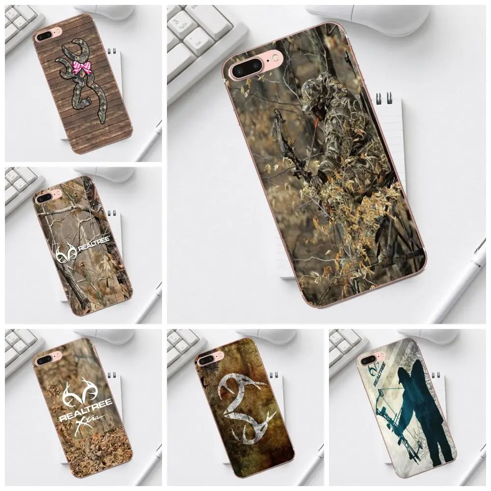 

For Galaxy Alpha Core Prime Note 4 5 8 S3 S4 S5 S6 S7 S8 S9 mini edge Plus Soft TPU Phone Cover Case Realtree Archery Pattern