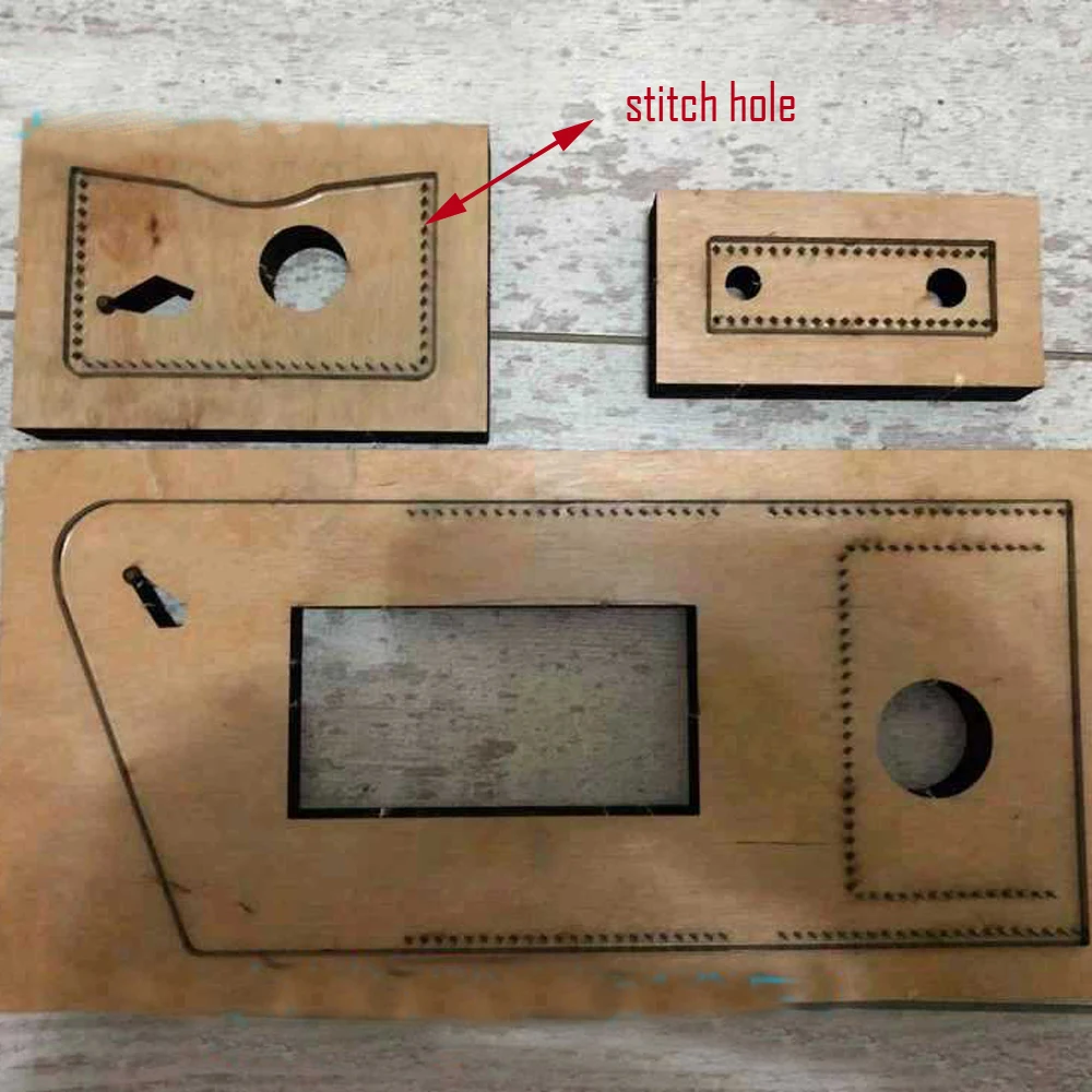 DIY leather craft name card bag wallet die cutting knife mould set hand punch tool template