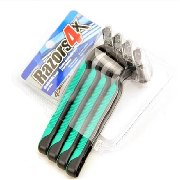 

Three layer Stainless Steel Razors Folding Shaving Shaver 4Pcs