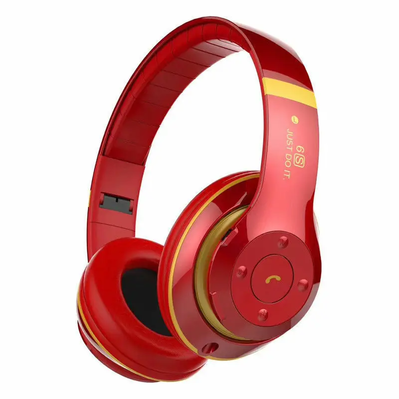 Красный V30 Беспроводной наушники Шум отмена за гарнитура Bluetooth С микрофоном - Цвет: Красный