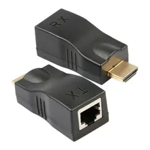 1 пара HDMI Extender конвертер одним Cat5e Cat6 кабель-не Мощность требуется 1080 P