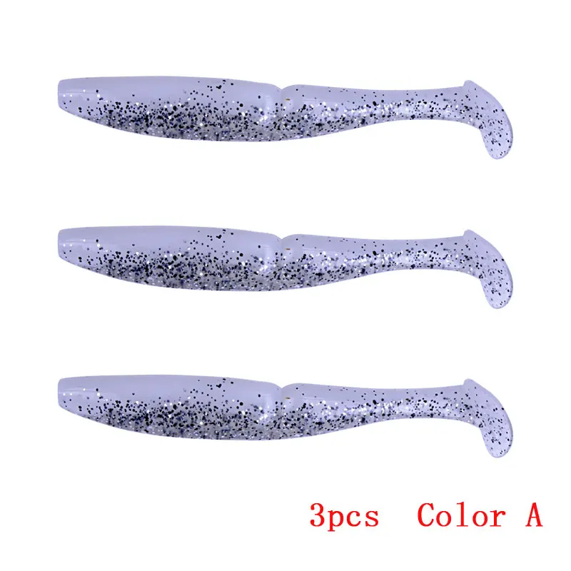 Balleo 3 шт./лот, Мягкая приманка 12 г/11 см, двойная цветная рыболовная приманка, Shad Worm Swimbaits, Мягкая силиконовая приманка искусственный карп, Мягкая приманка - Цвет: color-A
