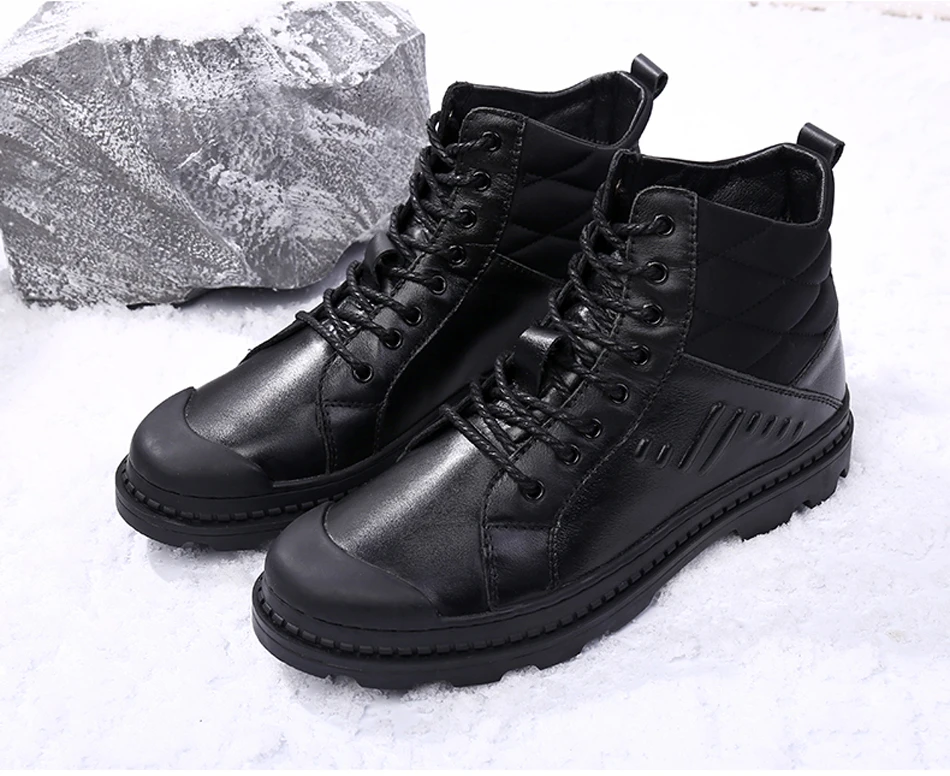 2019 зимние мужские ботинки в стиле милитари, повседневная Рабочая и безопасная обувь из натуральной кожи в армейском стиле, большие размеры