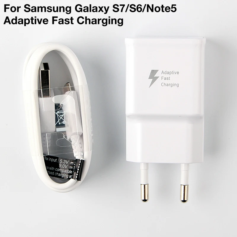 SAMSUNG Оригинальное быстрое зарядное устройство для Samsung Note 4 S7 Edge S6 A7000 A9000 C9 J3 Pro G950