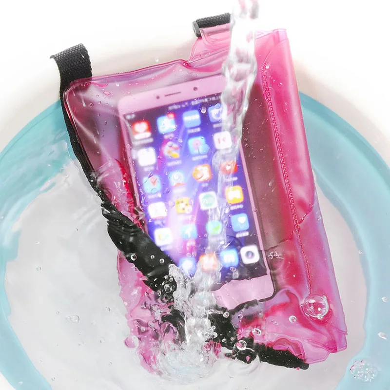 Waterproof Smartphone Swimming Bag Camping Cases Fitness Smartphone Sporting TechWear color: Black Color|Blue Color|Green Color|Rose Red|Transparent|Yellow Color
