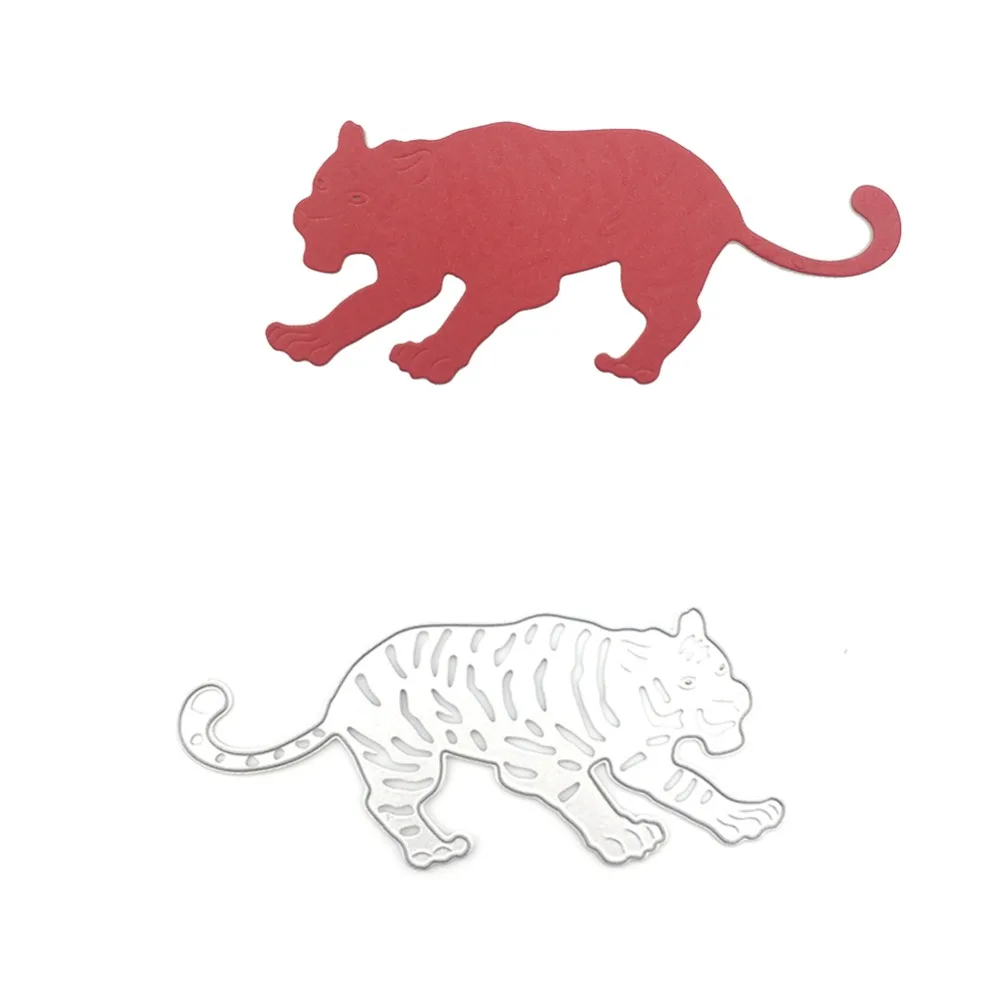 

Handcraft Metal Cutting dies Tiger 11.2*4.8cm Embossing Cutter die Stencil for DIY Scrapbooking Album Card Decorative