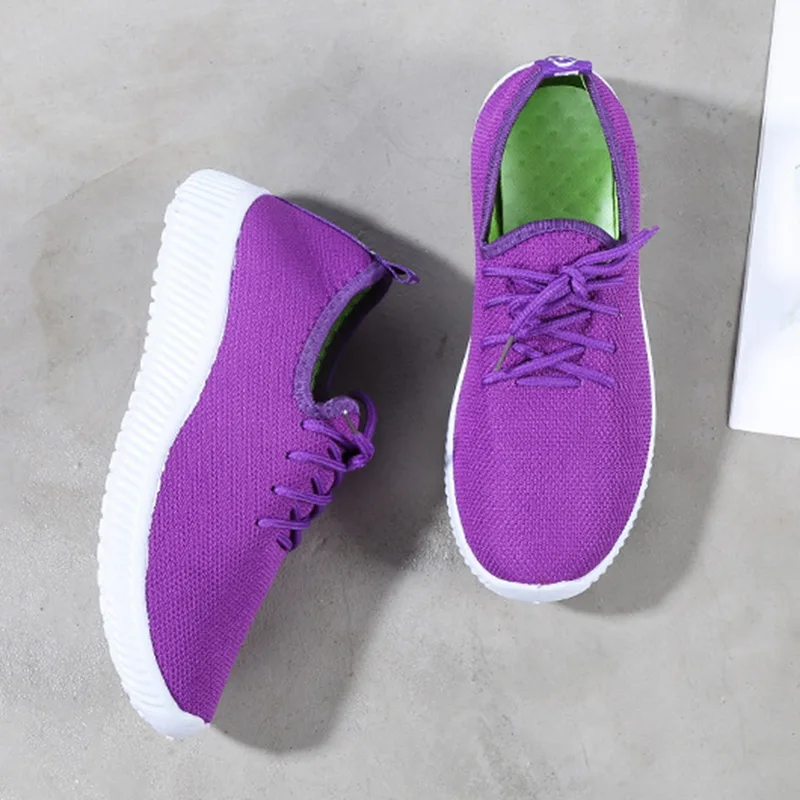 Summer Women Outdoor Running Mesh Shoes Sports Shoes Sneakers Canvas Light Bottom Casual Shoes