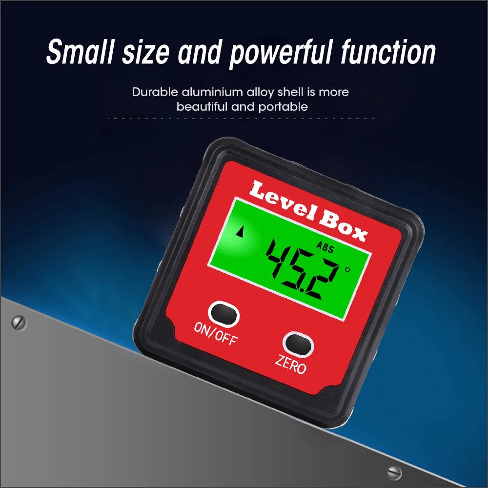 RZ Digital Electronic Protractor Inclinometer Bevel Box Angle finder With Backlight Angle Measurement Gauge MT2015