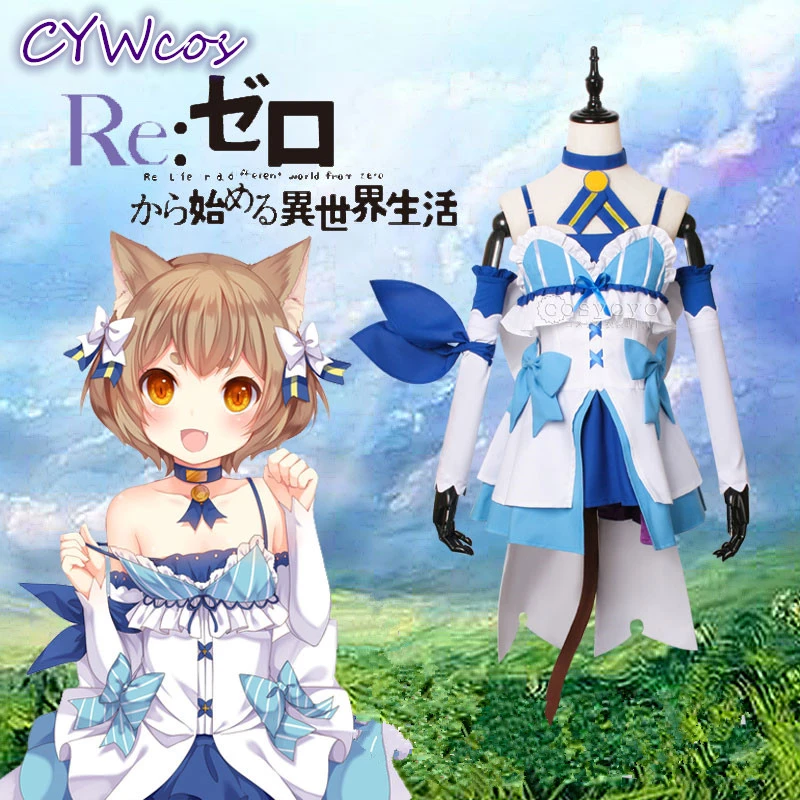 

Re:Life in a different world from zero Felix Cosplay Costume Cat Women Dress Anime Cosplay Felix Costumes Summer Dress