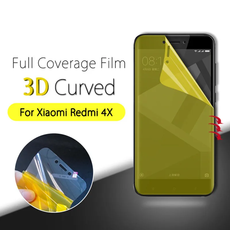 

3D Full Coverage Screen Protector Film For Xiaomi Redmi 4X Note 4 4X TPU Full Cover Soft TPU Film (Not Tempered Glass)