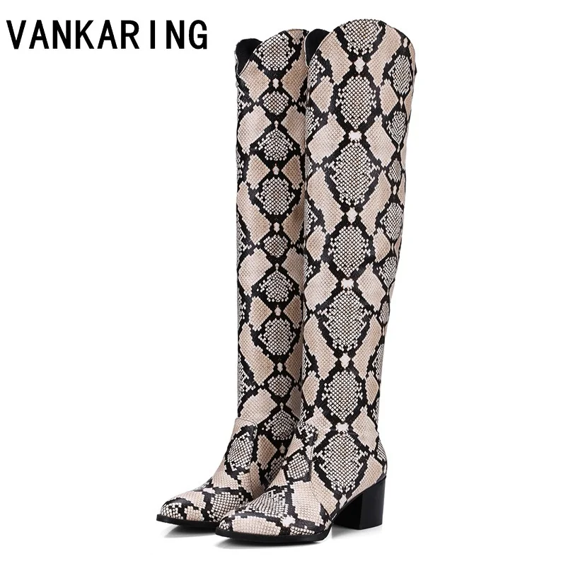 Buy VANKARINGbrand microfiber leather shoes women knee