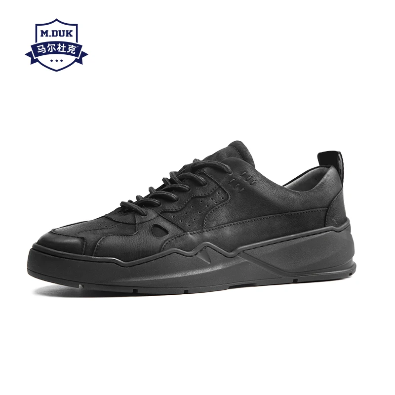 

Men's board shoes Korean version autumn real leather casual shoes men trend black Leisure shoes male cowhide spring autumn