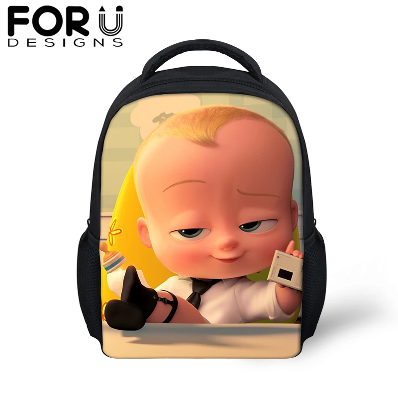 

FORUDESIGNS Small School Bag For Baby Boys Girl Cartoon Boss Baby Printing Backpack Kids Children Kindergarten Bookbag 2019