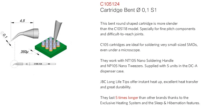 JBC C105-124 goot паяльник советы для нано сварочной станции
