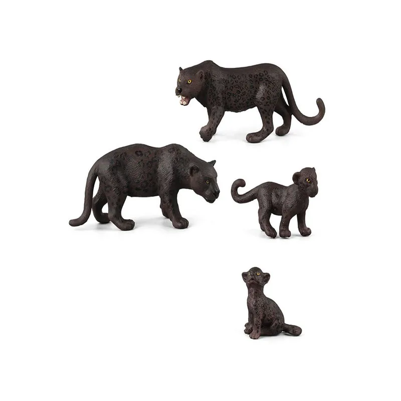 

Solid Zoo Wild Black Leopard Children Simulation Animal Model Toys hand-made Furnishings Toys