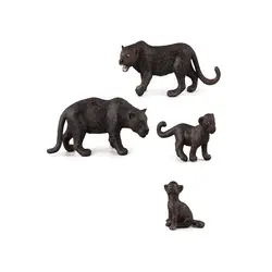 Solid Zoo Wild black leopard дети Моделирование игрушки модельки животных ручной работы мебель игрушки