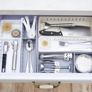 

New Kitchen Drawer Storage Board Free Divider Makeup Tableware Storage Box Design Drawers Keep Kichen Tidy
