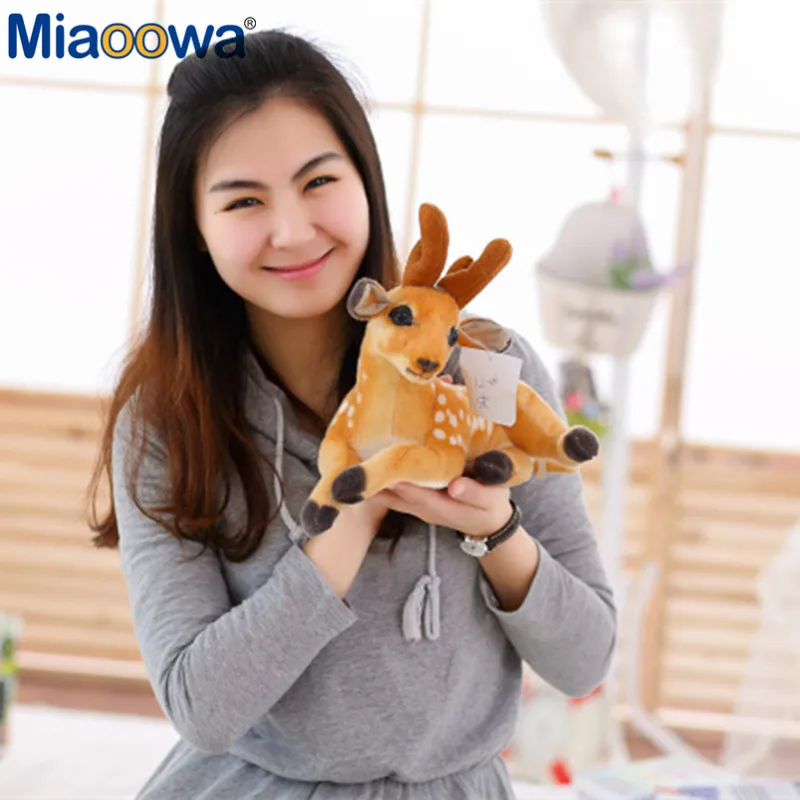 

1pc 30cm Kawaii Simulation Deer Animal Plush Toy Soft Stuffed Deer Doll Home Decor high quality Baby For Children