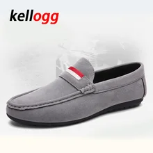 Hohe qualität Handgemachten Männer Loafers Mokassins Casual Mann Mode Wildleder Slip On herren Tragbare Flache Fahr Loafer Schuhe