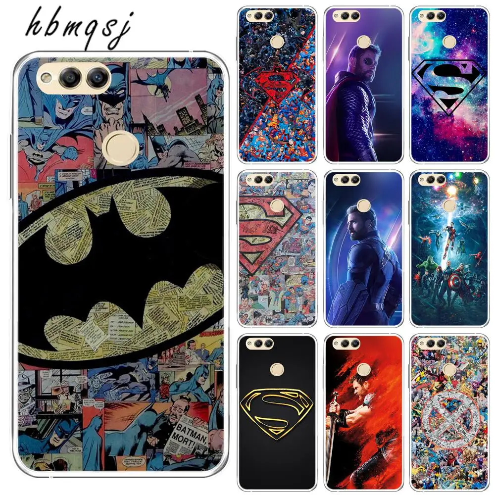 Cartoon for huawei honor 7a pro Y6 prime 2018 case silicone soft tpu avenger superman cool mobile phone back cover |